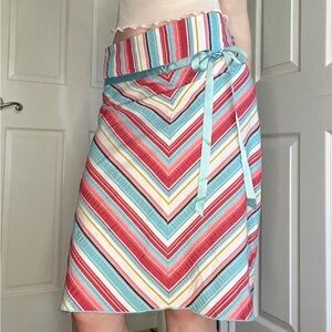 Vintage striped midi y2k skirt